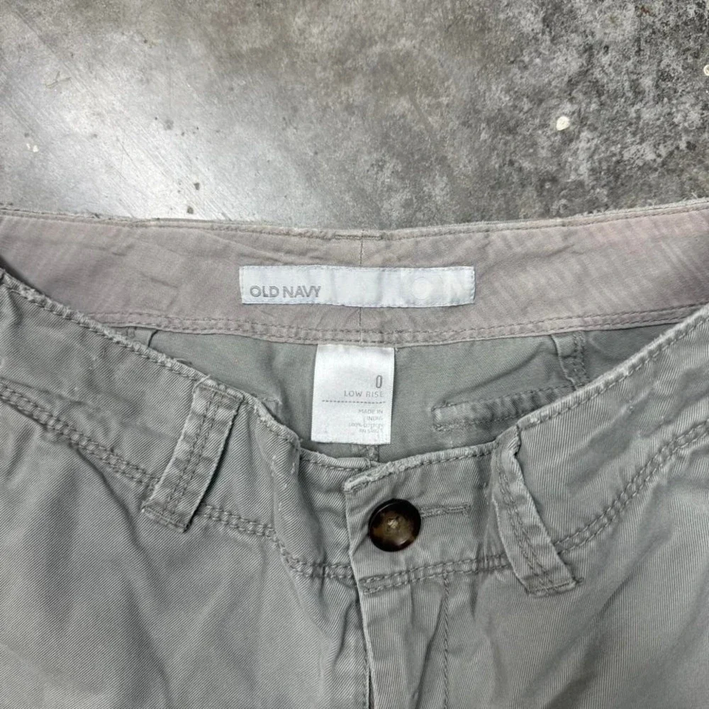 Old Navy Light Green Y2K Low Rise Mini Shorts Size‎ 0
